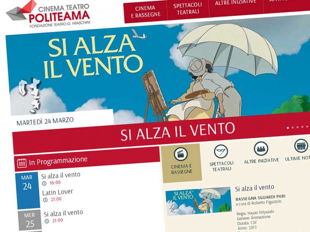Cinema Teatro Politeama Pavia web design bologna